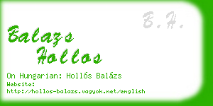 balazs hollos business card